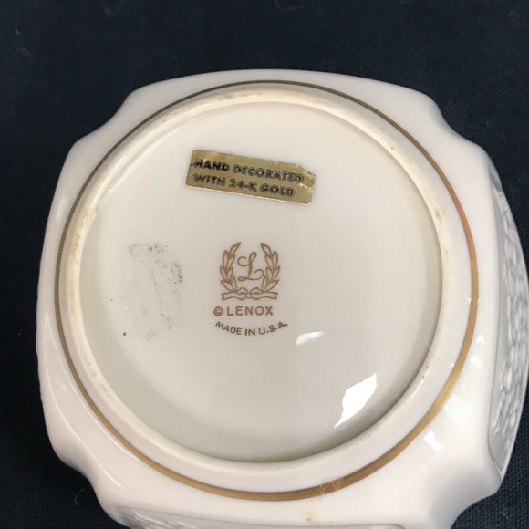 Vintage Lenox Hors d'Oeuvres Dish and Candy Dish with 24K Gold Trim - Picture 12 of 12